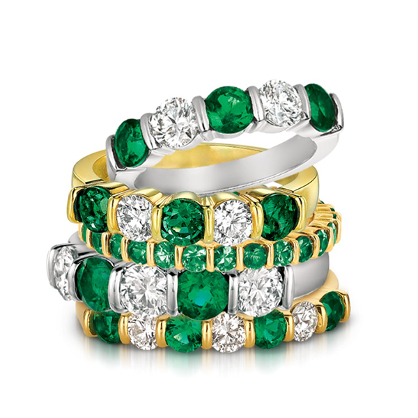 Gemlok© 18K Tsavorite Eternity Band